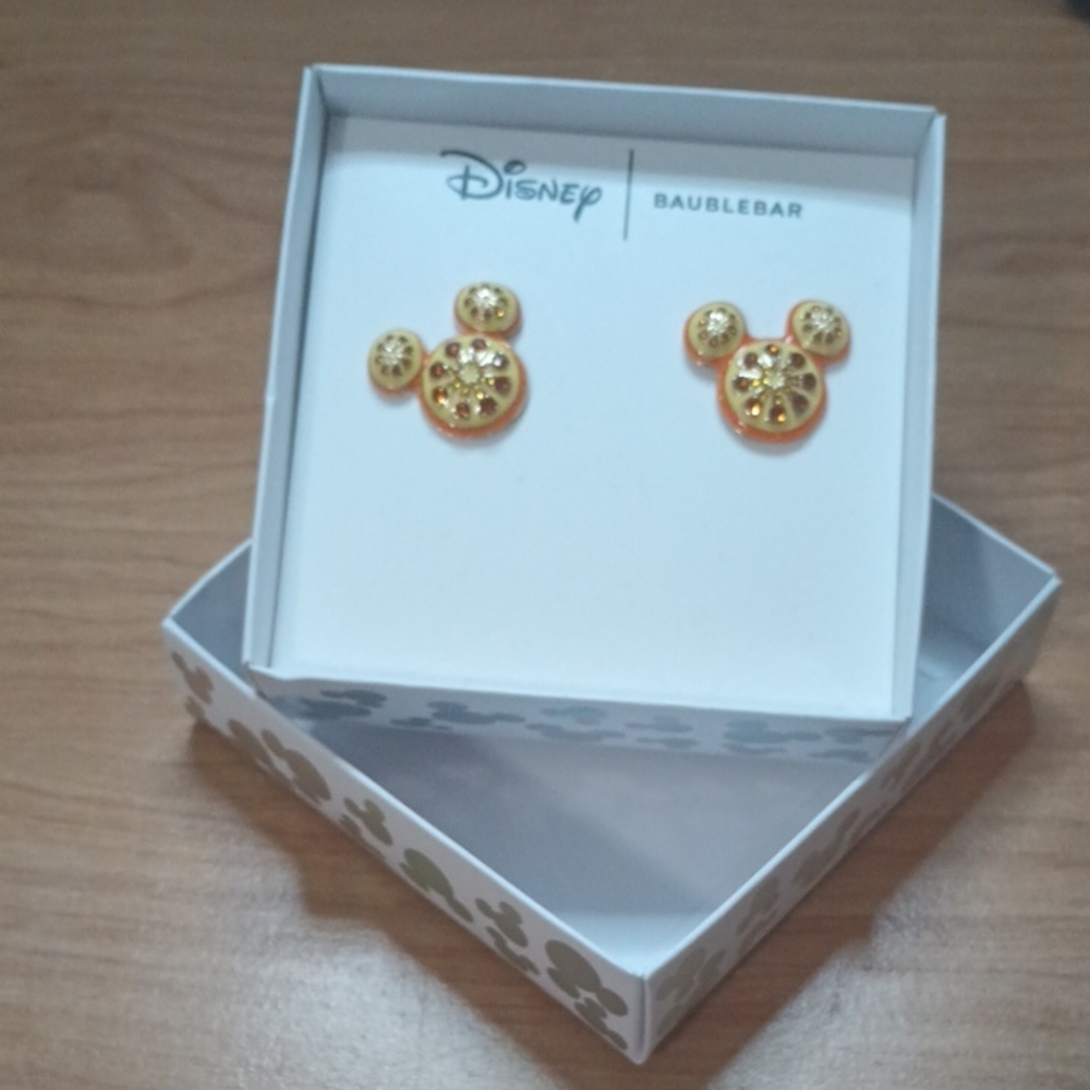 Disney x Baublebar Mickey Orange Earrings